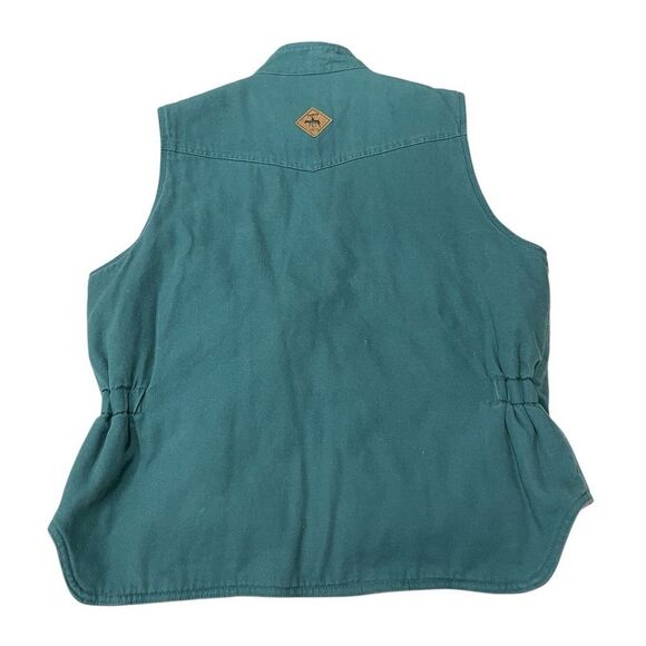 Vintage ROPER Teal and Pink Canvas Vest Size XL - Picture 2 of 7